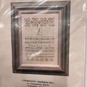 Charland Designs TOKENS OF LOVE, NO. 1 Cross Stitch‎ Kit Incl Charms Floss RARE